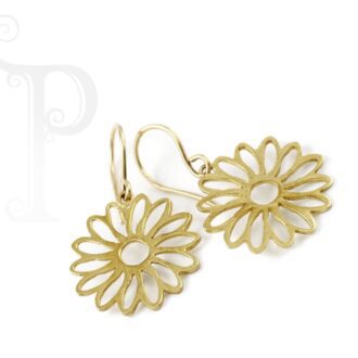 9k Yellow Gold Single Daisy 'Rosie' Earrings