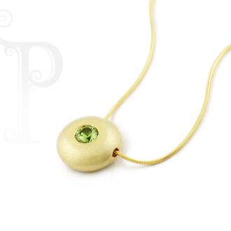 9k Yellow Gold Demantoid Garnet 'Smartie' Pendant