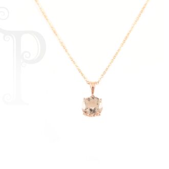 9k Rose Gold Morganite Pendant