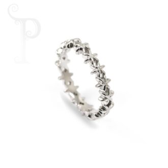 18k White Gold 'Bernadette' Daisy Eternity Ring