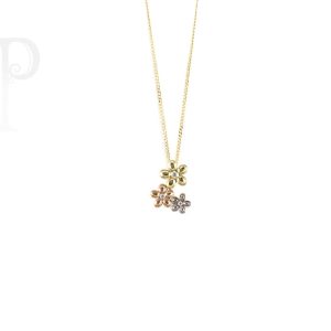 9k White & Rose Gold Blossom Danelle Blossom Pendant