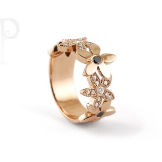18k Rose Gold Daisy 'Elle' Ring set with Diamonds
