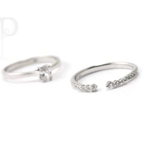 18k White Gold Fitted Diamond Ring