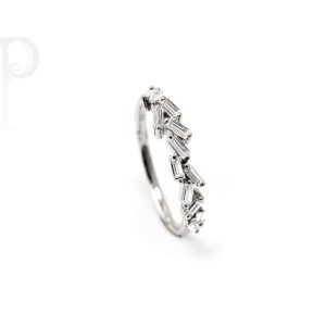 9k White Gold Baguette Eternity Ring
