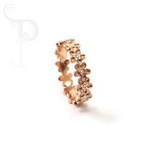 9k Rose Gold Blossom Eternity Ring