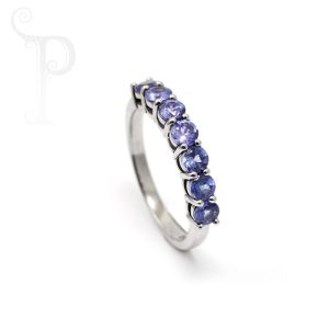 9k White Gold Tanzanite Eternity Ring