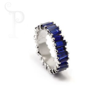 18k White Gold Baguette Sapphire Full Eternity Ring