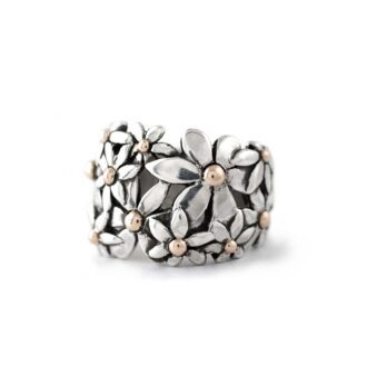 Sterling Silver & 9k Rose Gold Margaret Daisy Ring