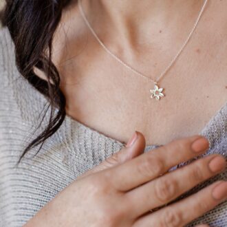 Sterling Silver Single Daisy Necklace