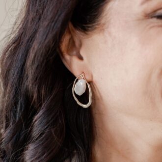 Stylish Organic Freshwater Baroque Pearl Earrings