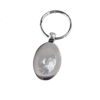 Sterling Silver Fingerprint Engraved Keyring